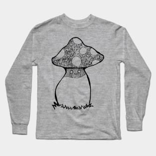 Inktober Mushroom Long Sleeve T-Shirt